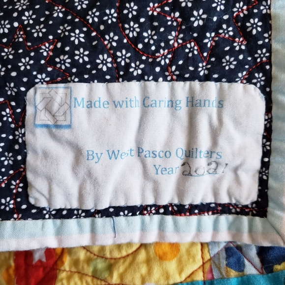 Child's Colorful Lap Quilt or Bed Coverlet Handmade - Picture 10 of 10